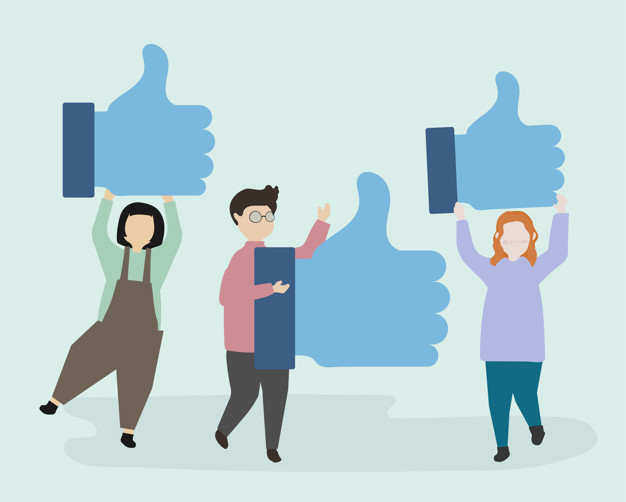 626x502 People With Thumbs Up Symbol Vector Free Download