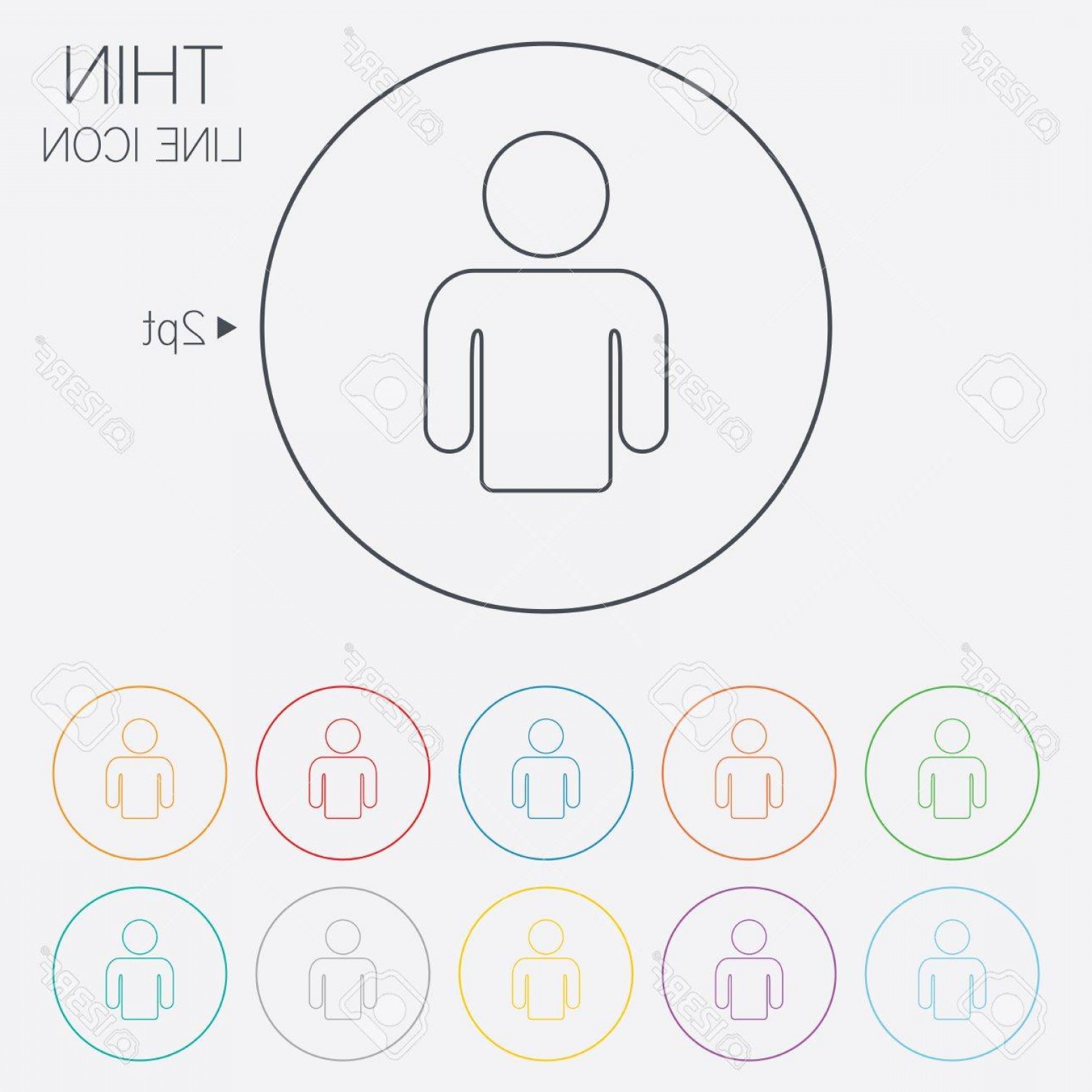 1560x1560 Photostock Vector User Sign Icon Person Symbol Human Avatar Thin