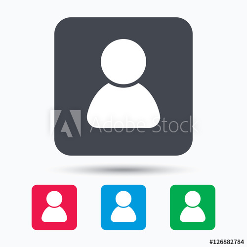 500x500 User Icon Human Person Symbol Avatar Login Sign Colored Square