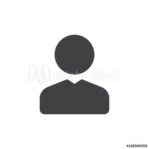 500x500 User Simple Icon Vector, Filled Flat Sign, Solid Glyph Isolated