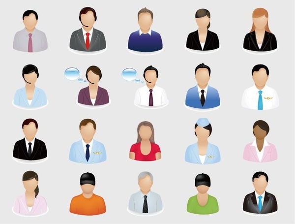 600x455 Business People Vector Icon Set Free Vector In Encapsulated