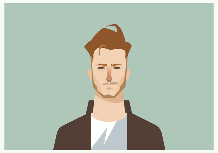 700x490 Smiling Young Man With Beard's Headshot Vector