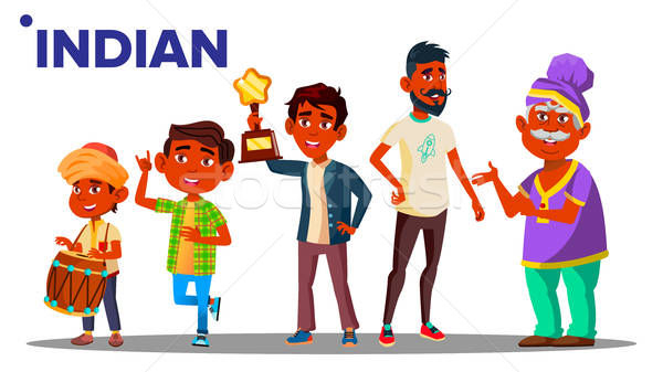 600x337 Indian Generation Male People Person Vector Indian Grandfather