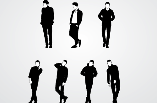 500x330 Sets Of Free Vector People Silhouettes For Your Next Design