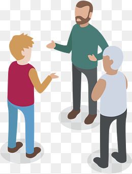 260x341 Three People Talking, Vector Png, Three Person Dialogue