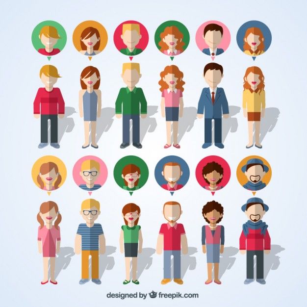 626x626 Flat People Illustration Vector On Freepik Free Design Resources