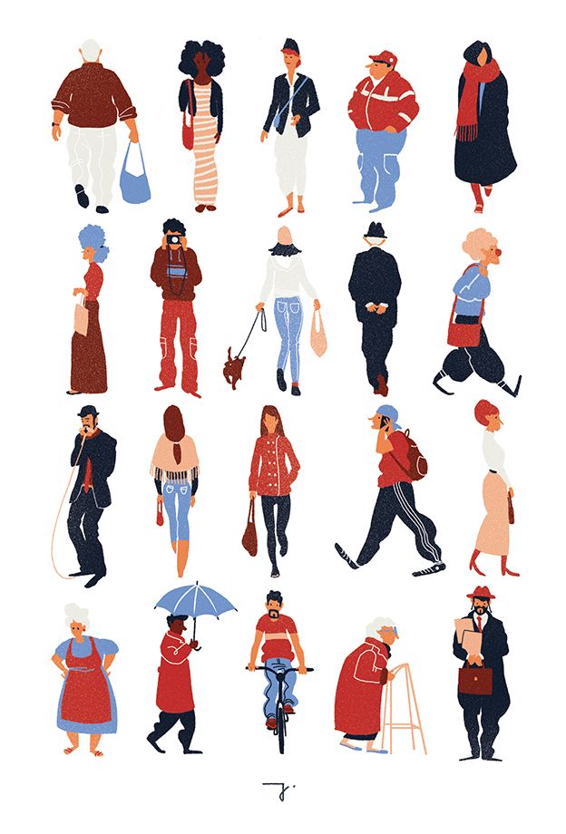 624x920 D R A W I N G People Illustration