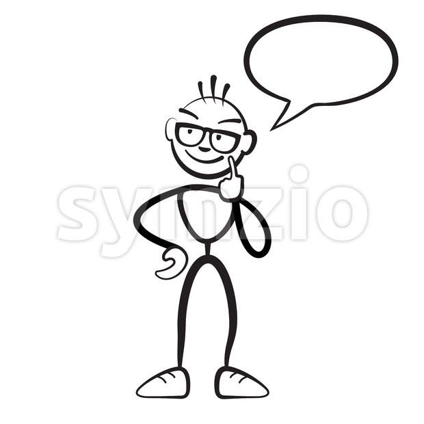 620x620 Stick Figure Man Reflection Speech Bubble Persona Vector
