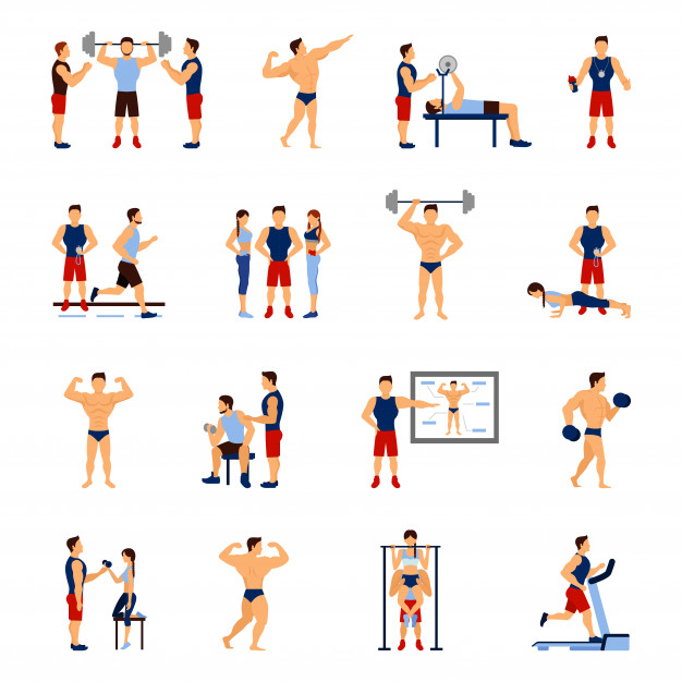 Gym Trainer Set Vector Free Download 626x626 Gym Trainer Set Vector Free Download