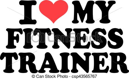 I Love My Fitness Trainer Clip Art Vector 450x275 I Love My Fitness Trainer Clip Art Vector