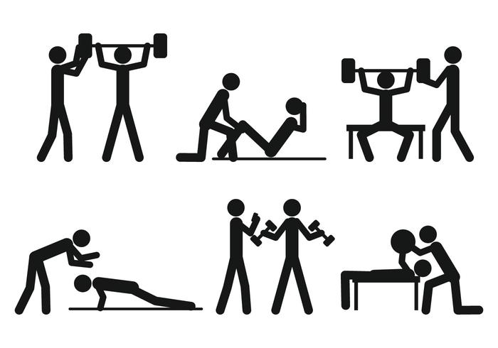 Personal Trainer Vector Set 700x490 Personal Trainer Vector Set