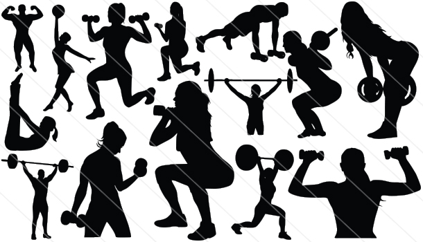 Collection Of 'fitness Silhouette Vector' Download More Than 610x350 Collection Of 'fitness Silhouette Vector' Download More Than