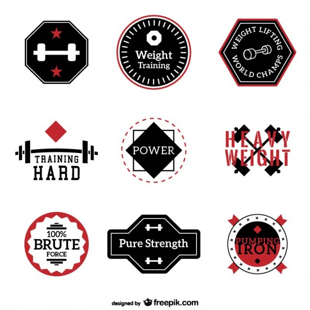 Fitness And Training Labels Collection Vector Free Download 626x626 Fitness And Training Labels Collection Vector Free Download