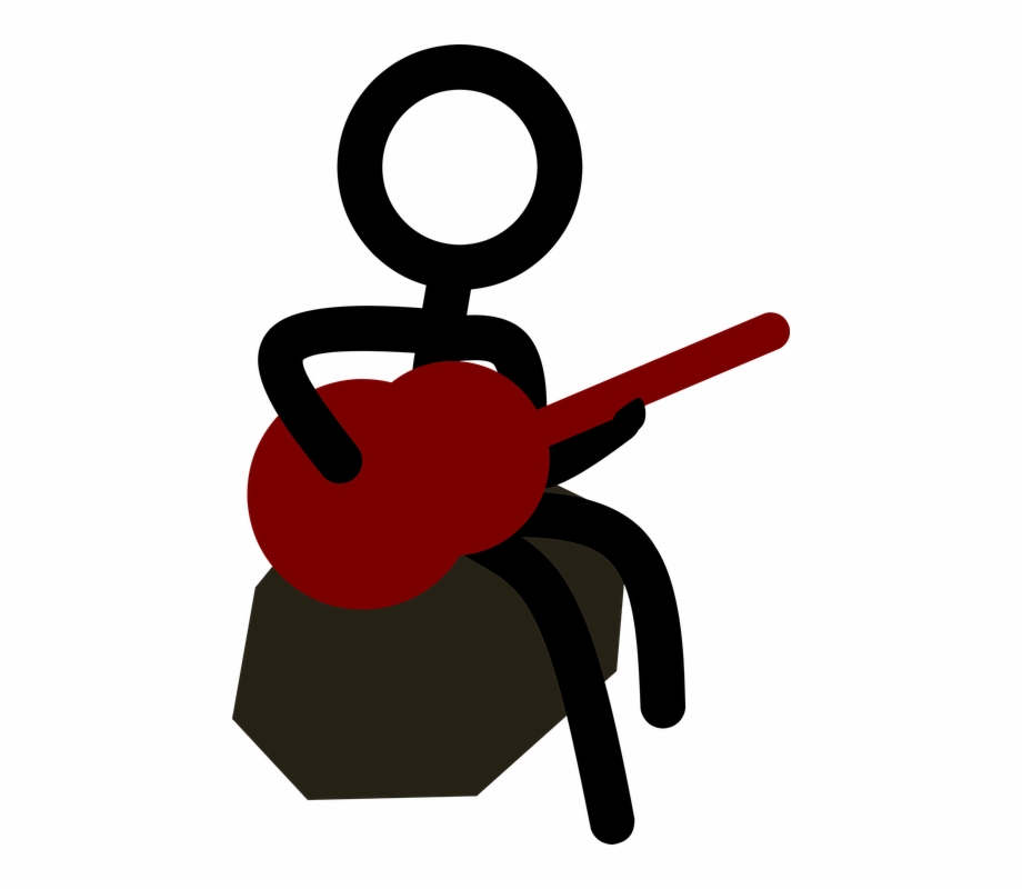 Guitarist Guitar Stick Man Free Vector Graphic 920x800 Guitarist Guitar Stick Man Free Vector Graphic