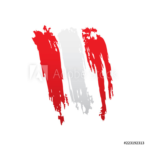 500x500 Peru Flag, Vector Illustration On A White Background