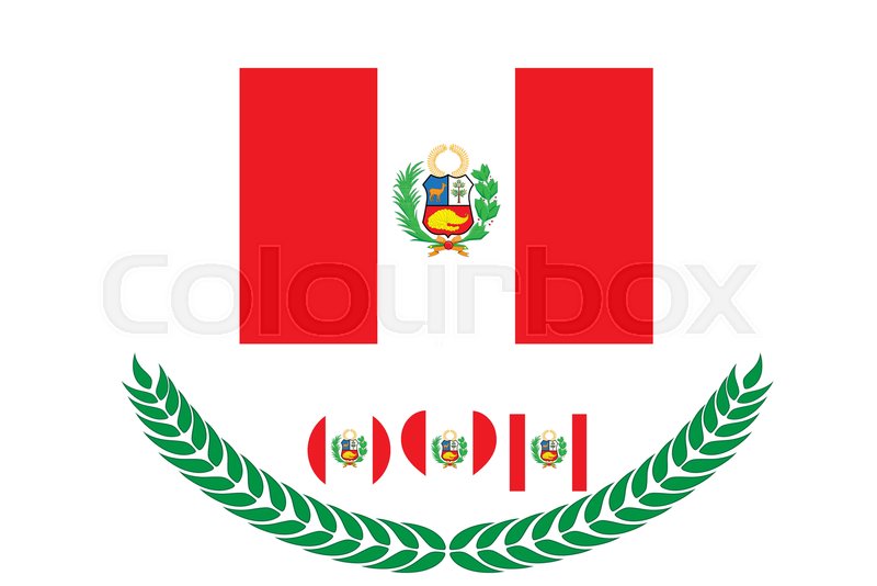 800x534 Peru Flag Vector Illustration Peru Stock Vector Colourbox