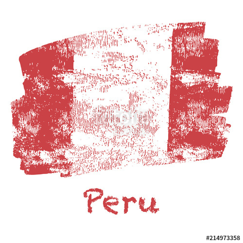 500x500 Peru Flag Vector Illustration Peruvian Indapandence Day Stock