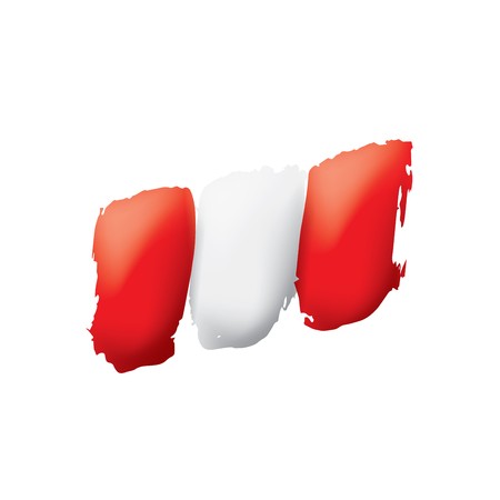 450x450 Peru Flag, Vector Illustration On A White Background Royalty Free
