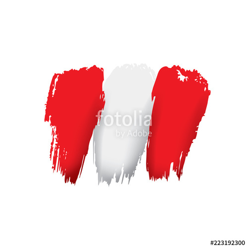 500x500 Peru Flag, Vector Illustration On A White Background Stock Image