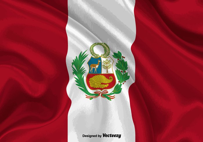 700x490 Vector Peru Flag Illustration