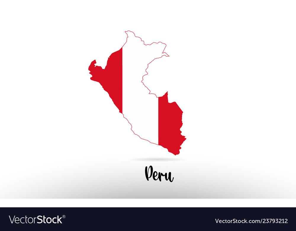 1000x780 Peru Country Flag Inside Map Contour Design Icon