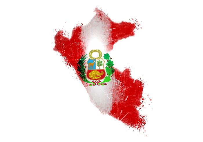 700x490 Painted Peru Flag Vector