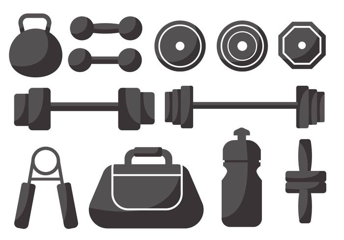 700x490 Levantamiento De Pesas Iconos Vectoriales