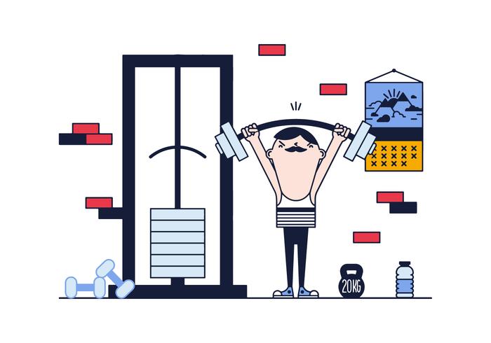 700x490 Vector Libre De Levantamiento De Pesas