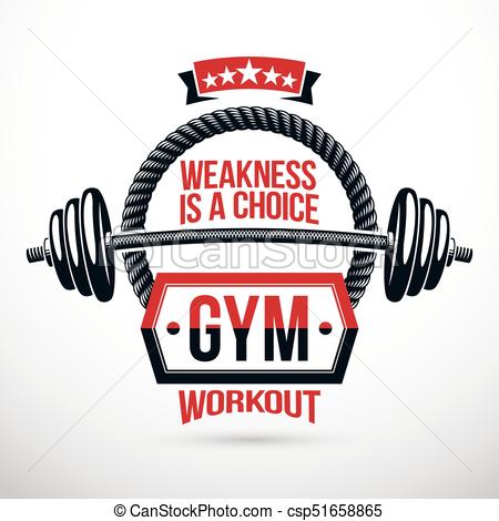 450x470 Club, Emblema, Barra Con Pesas, Vector, Weightlifting, Conceptual