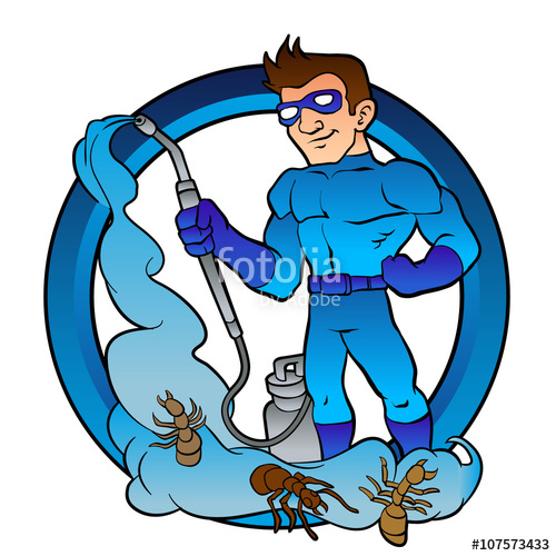500x500 Pest Control Superhero Stock Image And Royalty Free Vector