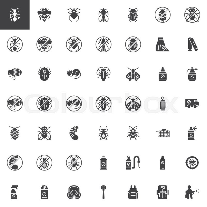 800x800 Pest Control Vector Icons Set, Modern Stock Vector Colourbox
