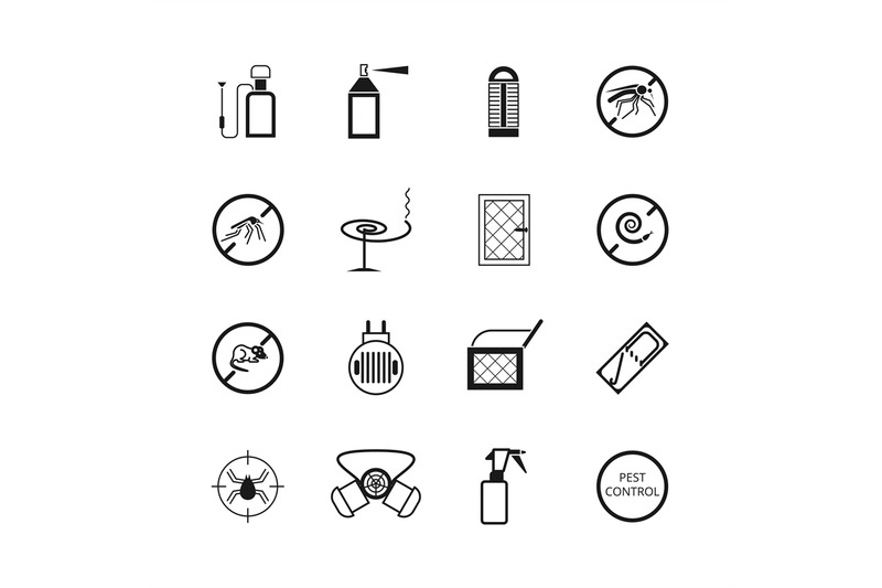 800x533 Insects And Pest Control Vector Pictograms