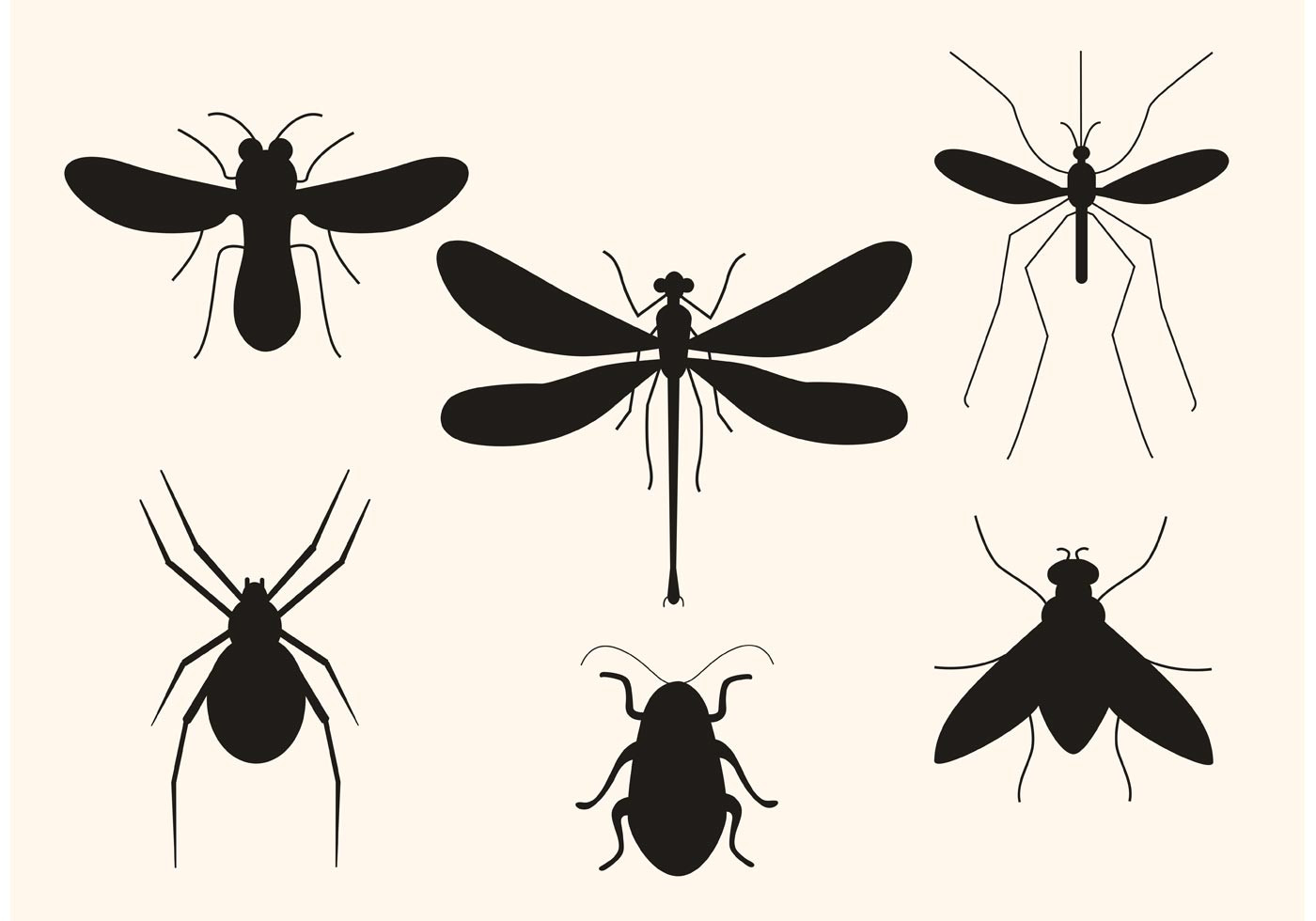 1400x980 Insect Free Vector Art