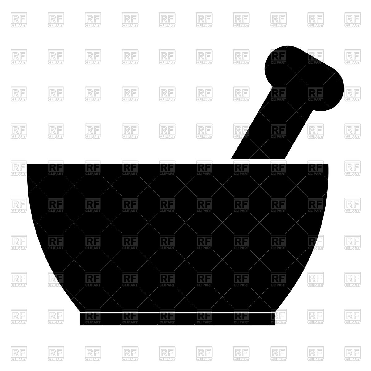 1200x1200 Mortar And Pestle Black Color Icon Vector Image Of Icons