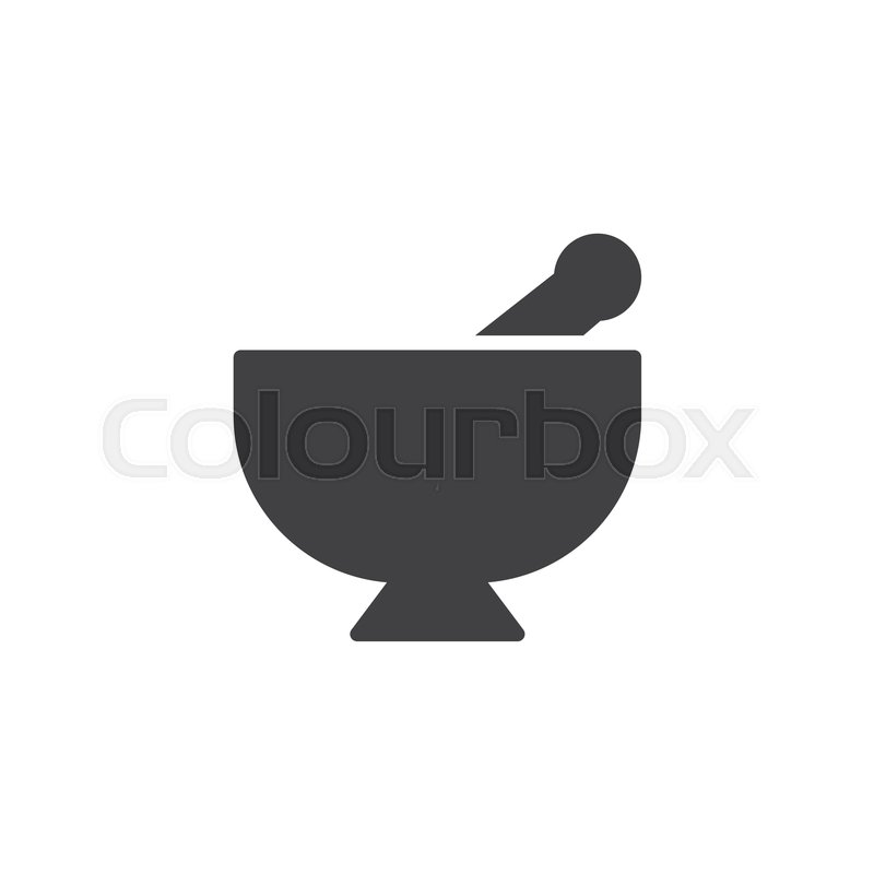800x800 Mortar And Pestle Vector Icon Filled Stock Vector Colourbox