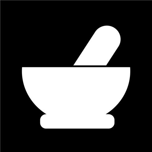 490x490 Mortar Pestle Icon Vector Illustration