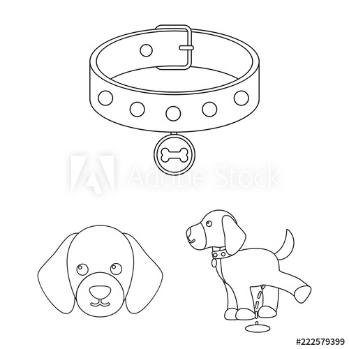 Pet Dog Outline Icons In Set Collection For Design Caring 500x500 Pet Dog Outline Icons In Set Collection For Design Caring