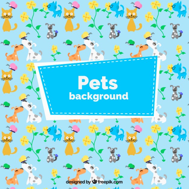 Lovely Pets Coloured Background Vector Free Download 626x626 Lovely Pets Coloured Background Vector Free Download