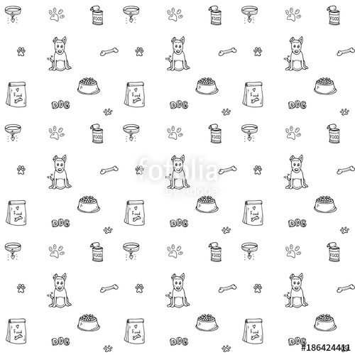 Seamless Background Hand Drawn Doodle Pets Stuff And Supply Icons 500x500 Seamless Background Hand Drawn Doodle Pets Stuff And Supply Icons