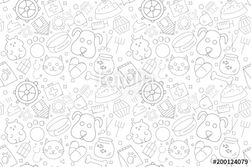 500x334 Vector Pet Pattern Pet Seamless Background Stock Image