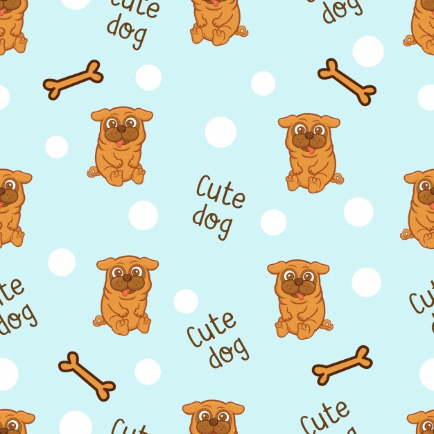 Cute Dog Pattern Background Vector Free Download 626x626 Cute Dog Pattern Background Vector Free Download