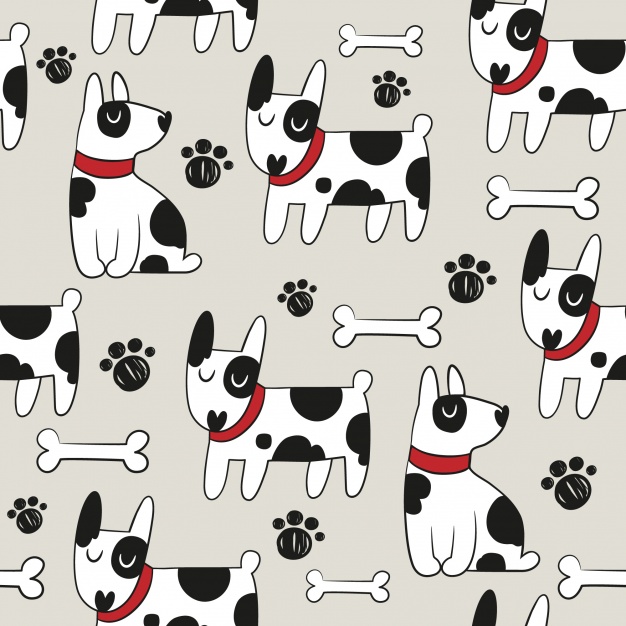Dog Pattern Background Vector Free Download 626x626 Dog Pattern Background Vector Free Download