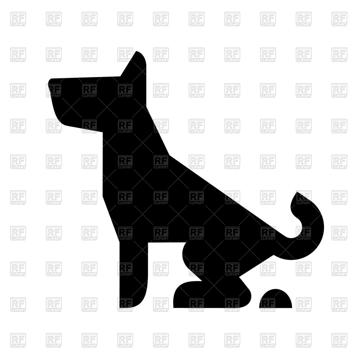 1200x1200 Black Dog Toilet Icon Vector Image Of Icons And Emblems
