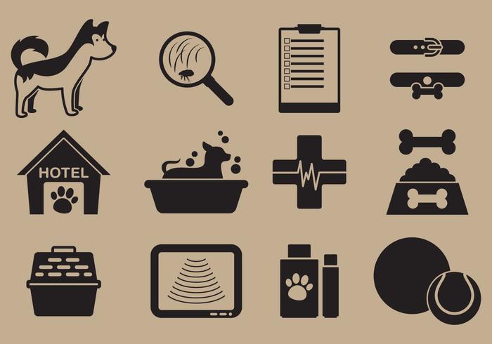 700x490 Pet Care Icon Vectors