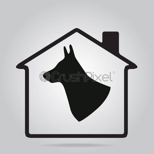 500x500 Pet Home Icon Vetor Illustration, Stock Vector Crushpixel