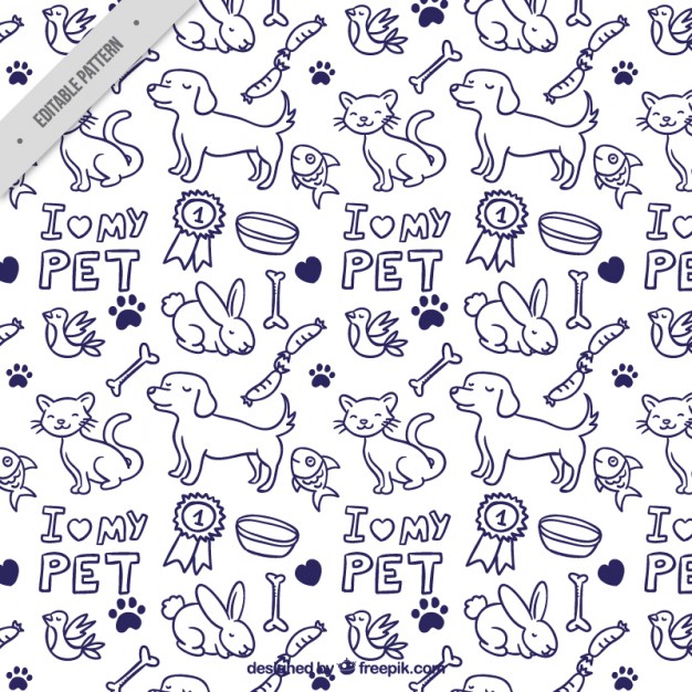 626x626 Hand Drawn Animals Pattern Vector Free Download