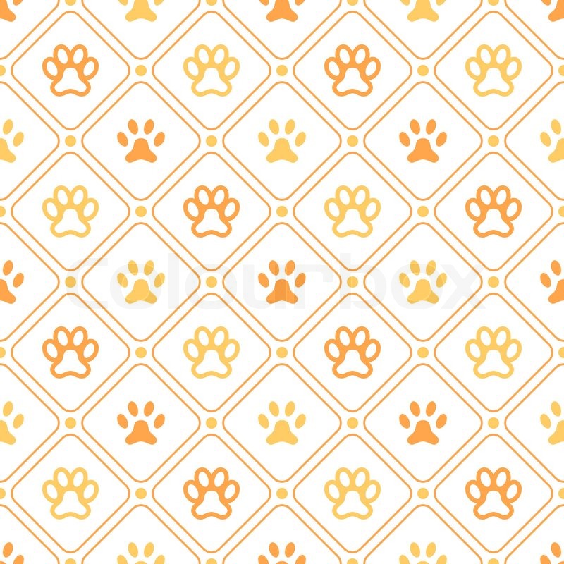 800x800 Animal Seamless Vector Pattern Of Paw Stock Vector Colourbox