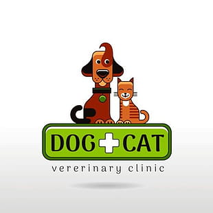 310x310 Dog And Cat With Pet Shop And Clinic Logos Vector
