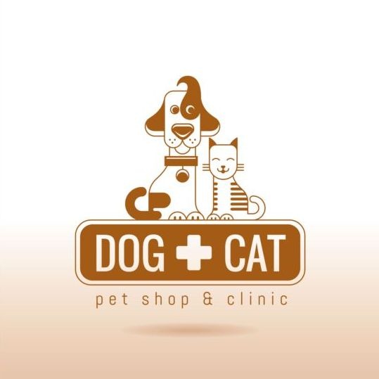539x539 Dog And Cat With Pet Shop And Clinic Logos Vector Download My