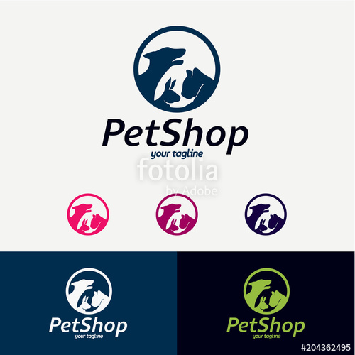 500x500 Pet Shop Logo Designs Template Stock Image And Royalty Free